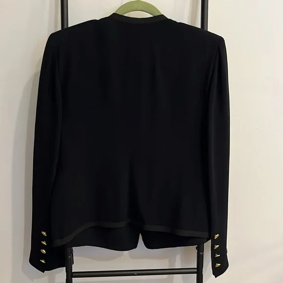 Sonia Rykiel V-neck Button Down Black Button Detail Blazer Women Size 44